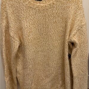 Cozy Textured Rose-Gold Knit Sweater